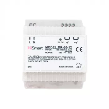 Τροφοδοτικό 12V, 4,5A, 60W, ράγα DIN
