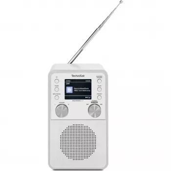 Ψηφιακό ραδιόφωνο TECHNISAT DigitRadio 317 λευκό — λήψη FM και DAB+, συμπαγής σχεδιασμός γραφείου