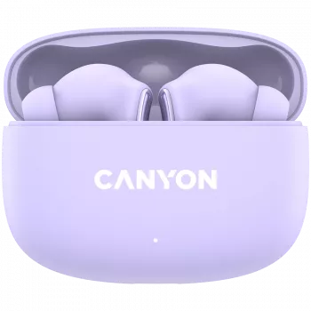 Canyon TWS-9 CNS-TWS9P Ακουστικά – True Wireless – Bluetooth 5.4 – In-Ear – 6h + 30h διάρκεια – θήκη φόρτισης USB-C – αφή ελέγχου – μωβ
