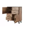Cama sideboard LOTTA 110 2D4S δρυς Wotan/ματ μαύρο