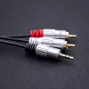 Καλώδιο ήχου Qoltec 52339 1m 2x RCA 3,5 mm μαύρο