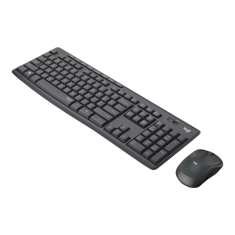 MK295 Silent Ασύρματο σετ πληκτρολογίου-ποντικιού Graphite UK Intnl