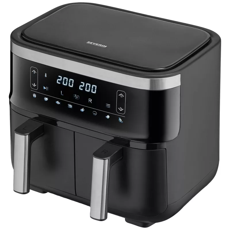 Φριτέζα αέρος Severin FR 2453 Double 3,25 L 2850 W μαύρο ασημί