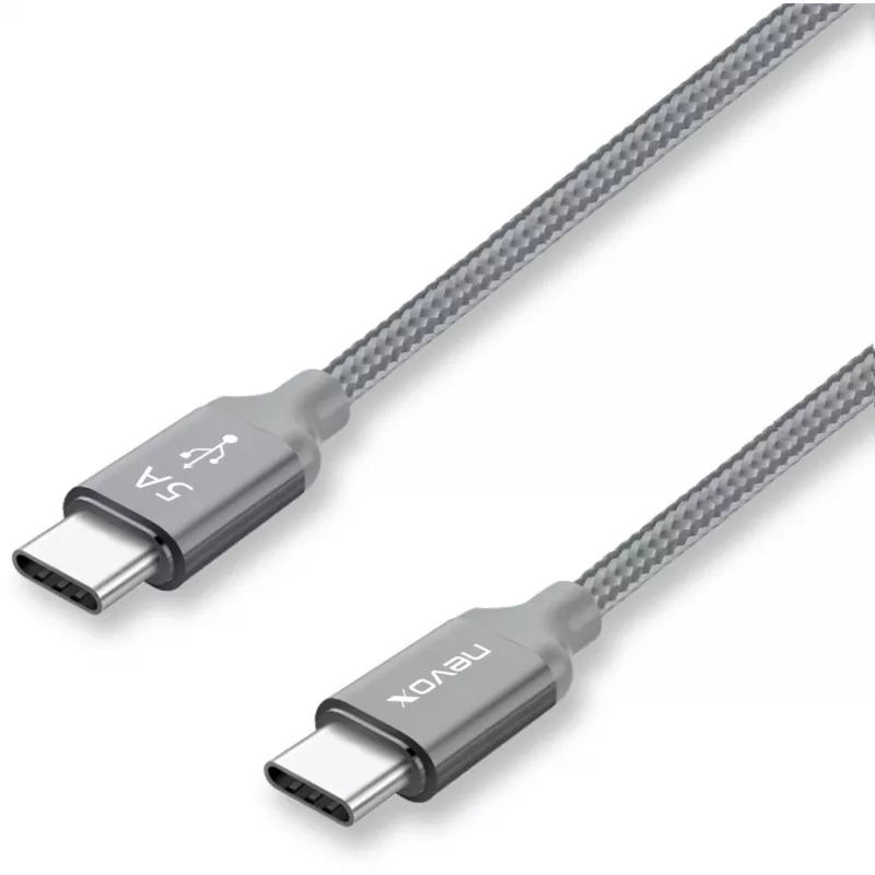 Καλώδιο USB Nevox 1654 USB 2.0 2 m USB C Γκρι Ασημί