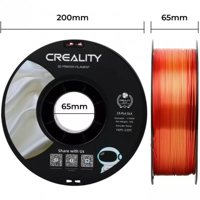 Creality CR-Silk PLA νήμα, 1,75 mm, 1 kg, χρυσό/κόκκινο