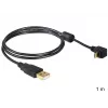 Καλώδιο USB DeLOCK USB 2.0 1 m Micro-USB B μαύρο