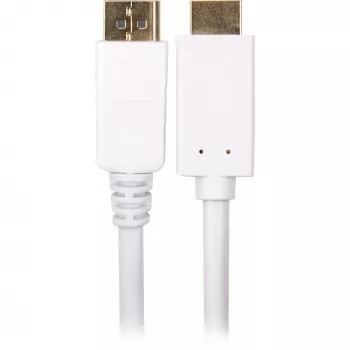 Καλώδιο προσαρμογέα Sharkoon Displayport 1.2 > HDMI 4K Λευκό 3 μέτρα