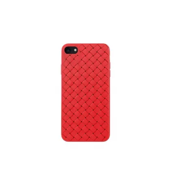 Θήκη κινητού Devia για iPhone SE2 σε κόκκινο με υφασμάτινο σχέδιο