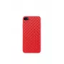 Θήκη κινητού Devia για iPhone SE2 σε κόκκινο με υφασμάτινο σχέδιο
