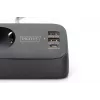 Πολύπριζο DIGITUS 3 θέσεων με 2×USB-A & 1×USB-C, 3 υποδοχές AC Τύπου E/F, καλώδιο 1,5 m, μαύρο