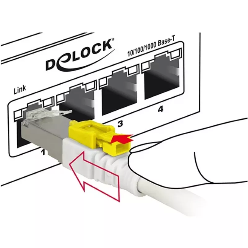 Καλώδιο δικτύου DeLOCK 85330 RJ-45 Cat6a 0,5 m Λευκό