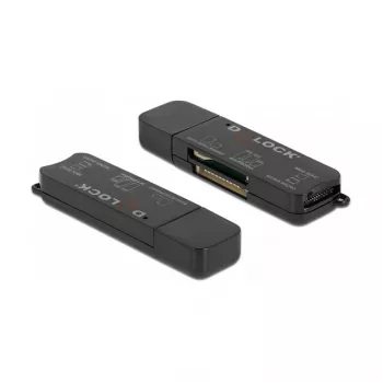 Αναγνώστης καρτών DeLOCK SuperSpeed USB για SD Micro SD MS