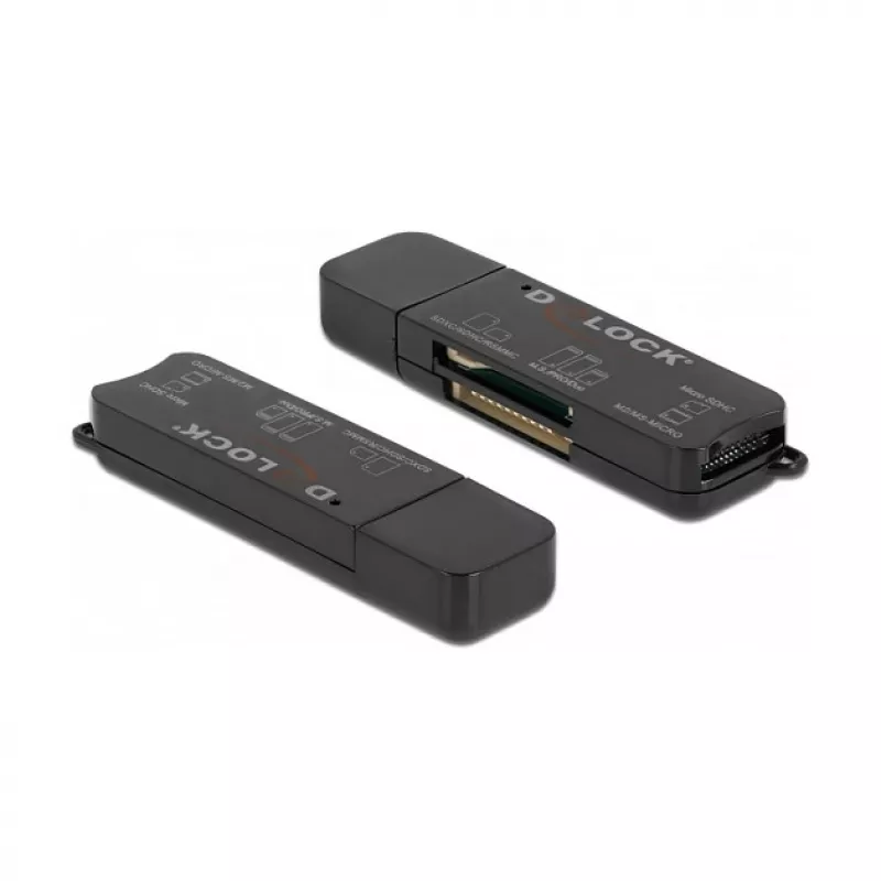 Αναγνώστης καρτών DeLOCK SuperSpeed USB για SD Micro SD MS