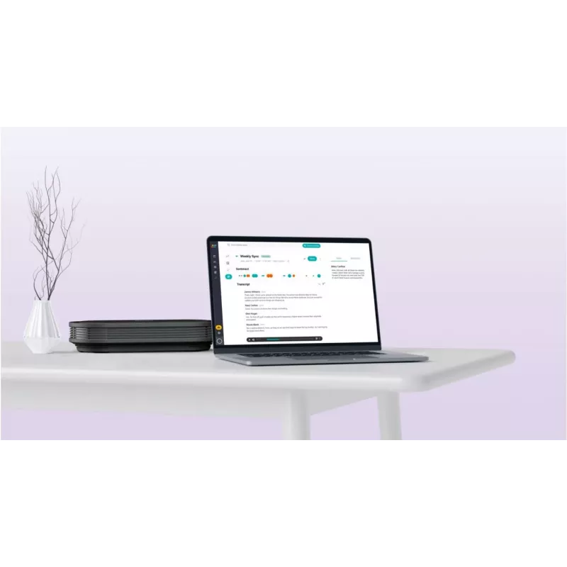 Philips PSE0501 Smart Meeting ασύρματο μικρόφωνο συνεδριάσεων με βοηθό συσκέψεων Sembly, USB-C, μαύρο/γκρι