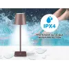 Beper P201UTP113 επαναφορτιζόμενο επιτραπέζιο φωτιστικό, έλεγχος αφής, 2 W, 2000 mAh, ατσάλι Corten