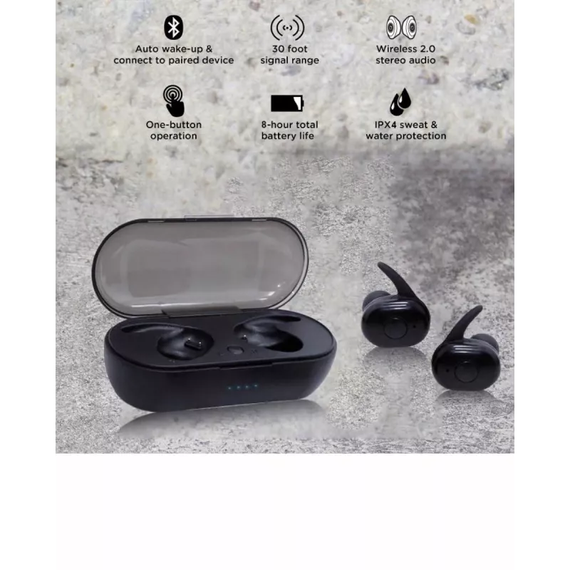 Earbuds V.Silencer Ture Wireless Earbuds μαύρο/κόκκινο