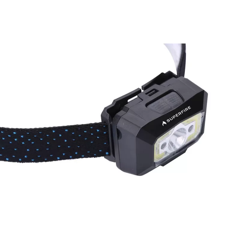 Φακός κεφαλής Superfire X30, 340 lm, USB, 5 λειτουργίες, 130 m