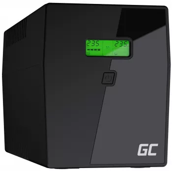Αδιάλειπτη παροχή ισχύος Green Cell UPS09 — Line-Interactive 3 kVA / 1400 W, 230 V, LCD, Tower, 5x πρίζες Τύπου F