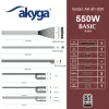 Akyga Basic AK-B1-550 ATX Τροφοδοτικό 550 W, ανεμιστήρας 120 mm, παθητικό PFC, Γκρι