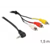 Προσαρμογέας καλωδίου βίντεο DeLOCK 84504 1,5 m 3,5 mm 3 x RCA μαύρο