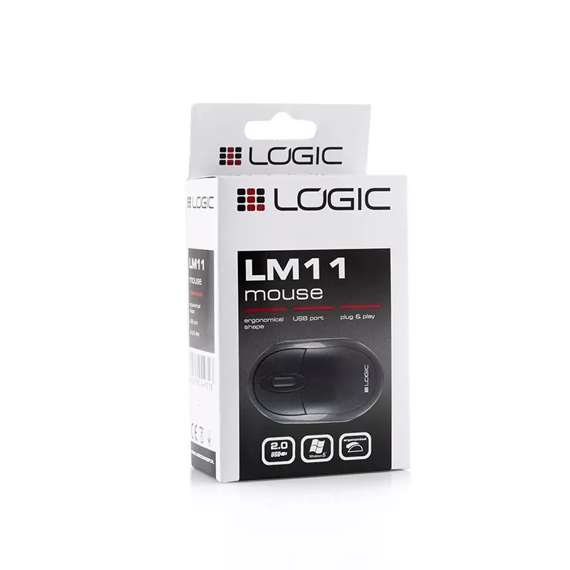 Logic Lm-11 - Ποντίκι - οπτικό - ενσύρματο - USB - Μαύρο