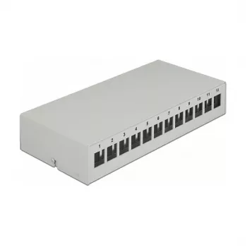 Patch panel DeLOCK Keystone 12 port γκρι