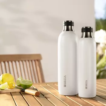 Brita sodaTRIO 1046735 φιάλη ανθρακούχου, ανοξείδωτο ατσάλι, 1 l, λευκή