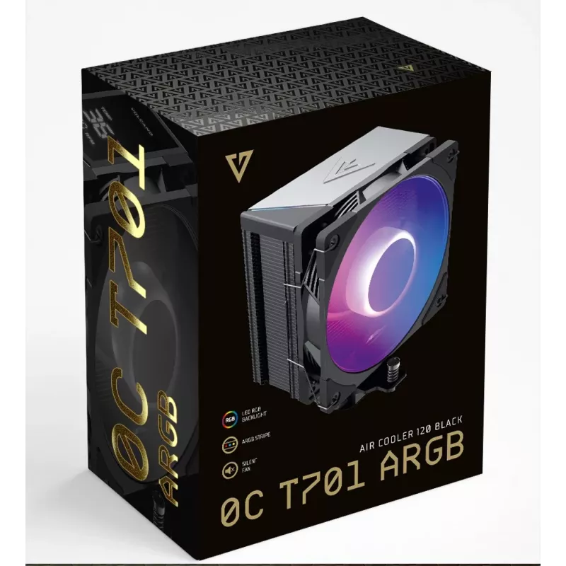 MODECOM Volcano 0C T701 ARGB Ψύκτρα επεξεργαστή αέρα 12 cm Μαύρη