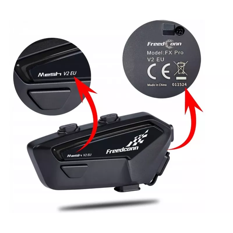 FreedConn FX Pro V2 EU MESH ενδοεπικοινωνία μοτοσυκλέτας