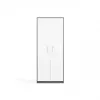 OLIV 2D CLOSED SHELVING UNIT, ανθρακί/λευκό SET