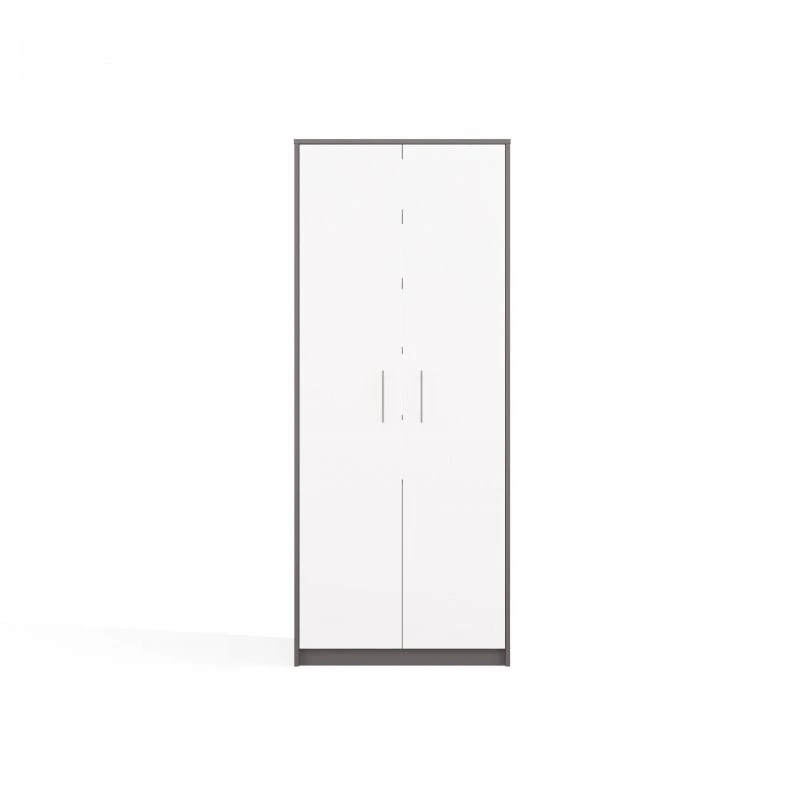 OLIV 2D CLOSED SHELVING UNIT, ανθρακί/λευκό SET