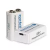 Επαναφορτιζόμενη μπαταρία everActive 6F22/9V Li-ion 550 mAh με USB TYPE C