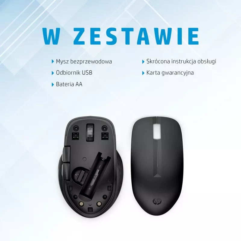 HP 435 Ασύρματο ποντίκι Multi-Device, αμφίχειρο, RF Wireless + Bluetooth, 4000 DPI, μαύρο