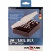 Ansmann Θήκη μπαταριών 48 για 24x AA, 16x AAA και 4x 9V, Μαύρο/Διαφανές