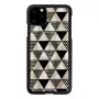 Θήκη smartphone iKins για iPhone 11 Pro Max, μαύρο σχέδιο πυραμίδας, προστατευτικό σκληρό κέλυφος