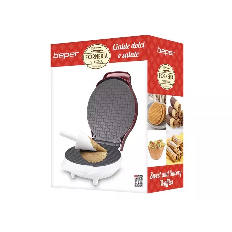 Beper P101CUD002 Party Line βαφλιέρα, 1000 W, 18 cm