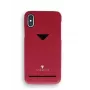 Θήκη πλάτης με υποδοχή καρτών VixFox για iPhone XSMAX ruby red – προστατευτική θήκη με ενσωματωμένη θήκη καρτών