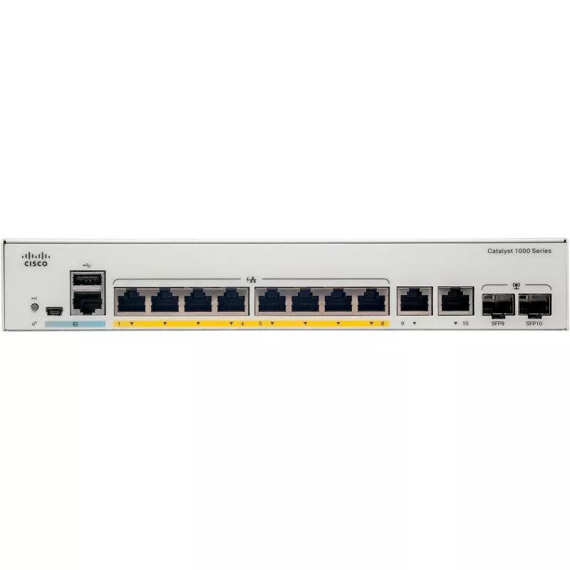 Catalyst 1000-8FP-E-2G-L - Switch - managed - 8 x 10/100/1000 (PoE+)