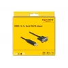 DeLOCK αντάπτορας USB 2.0 σε σειριακό RS-232 50 cm FTDI μαύρο
