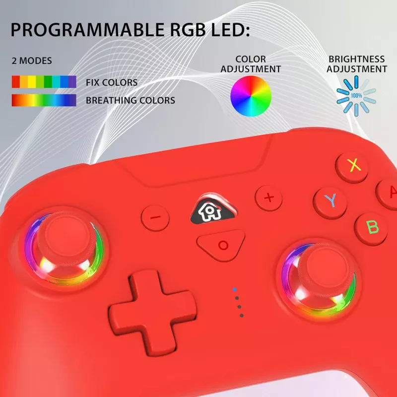 Subsonic Ασύρματος LED χειριστήριο Κόκκινο για Switch