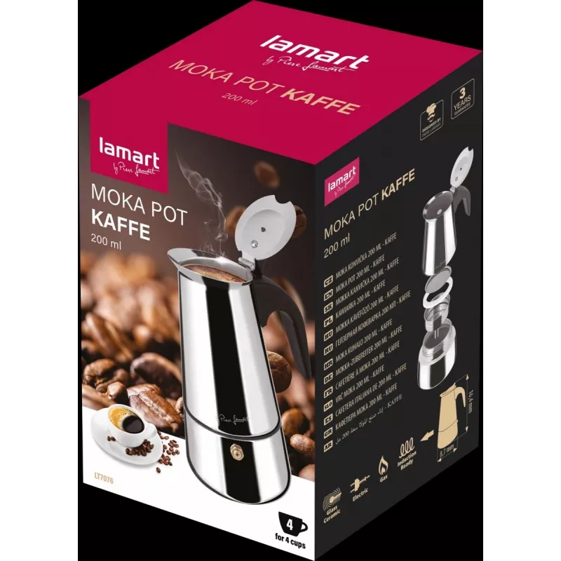 Καφετιέρα μόκας LAMART LT7076 200 ml ανοξείδωτη