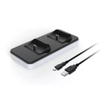 Σταθμός φόρτισης SUBSONIC SA5608 για χειριστήρια PlayStation 5 με δύο θέσεις ταχείας φόρτισης και ενδείξεις LED