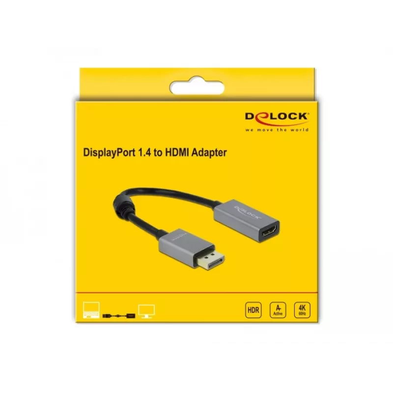 Ενεργός DisplayPort 1.4 σε HDMI Adapter DeLOCK 66436