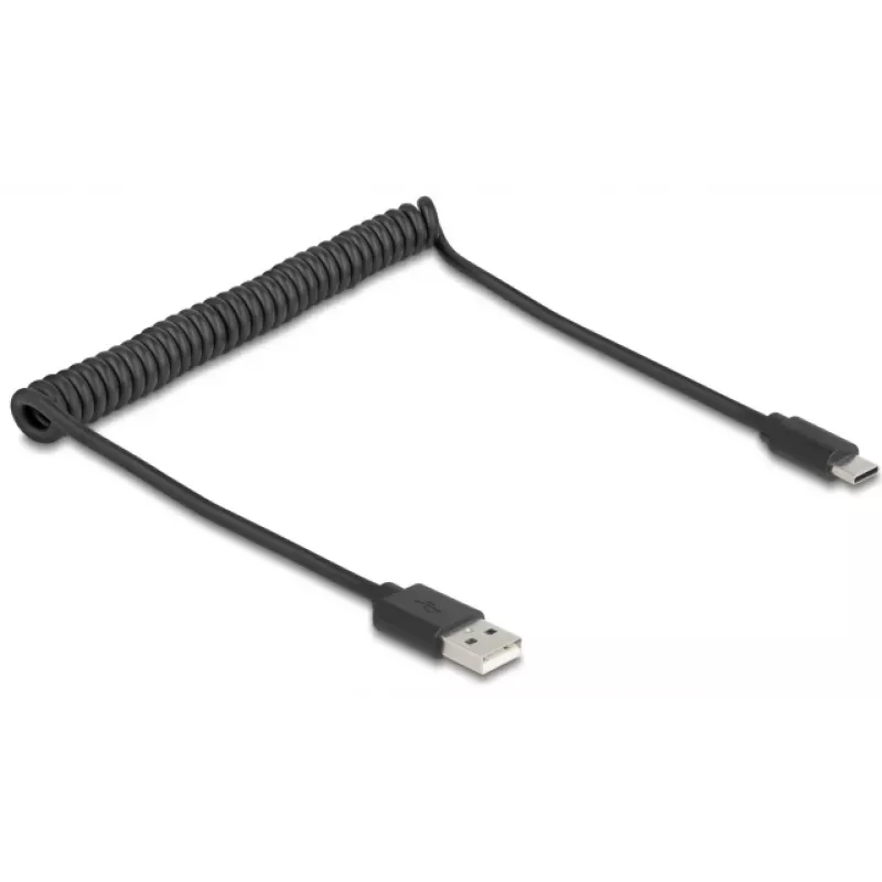 Καλώδιο USB DeLOCK USB 2.0 0,75 m USB A USB C Μαύρο 90368