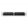 Patch panel LANBERG PPU6-9012-S, 12-Port Cat6, μέταλλο, γκρι