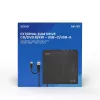 SAVIO AK-59 Εξωτερικός λεπτός εγγραφέας CD/DVD R/RW - USB-C/USB-A, μαύρο