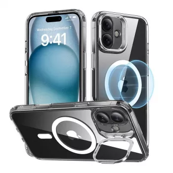 Θήκη κινητού ESR Classic Hybrid για iPhone 16 Plus – διαφανής με ενσωματωμένο στήριγμα