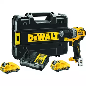 Κατσαβίδι μπαταρίας DeWALT DCD701D2-QW, 12V, 1500 U/min, 57,5 N·m, 2x2 Ah μπαταρίες