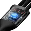 Καλώδιο USB Baseus CASS030101 1,2 m USB-A/USB-C USB-C/Micro-USB-B/Lightning Μαύρο