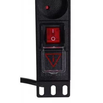 Alantec Πολύπριζο 19 ιντσών 1U, 8x CEE 7/5, διακόπτης, 1.8m (PZ081U)